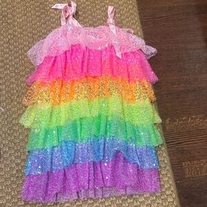 Lola Pink Sequin Dress with Bow Straps